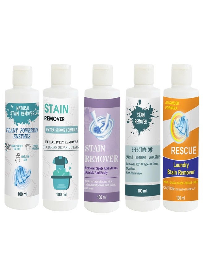 TOOVUS Stain Remover Combo Pack of Shirt, Doll, Purple, Sky and Orange Stain Remover | Multi-Surface Cleaning Solution for Clothes, Fabrics, Upholstery (100 g Each) - Image 1